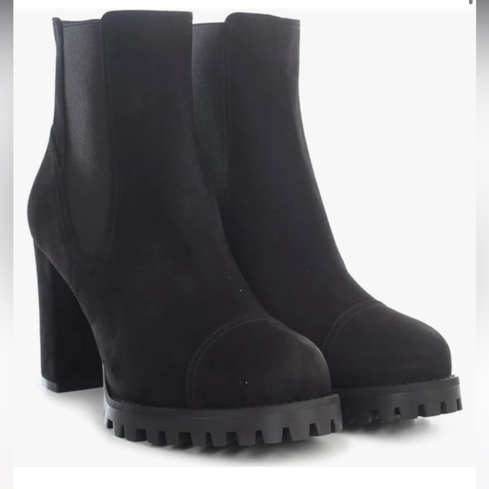 Stuart weitzman black suede booties 10.5 new